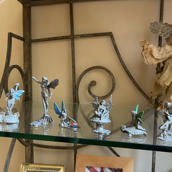 4” Tall 1981 Gallo Pewter Fairy Faerie Pixie Figurine Crystal - Picture 6 of 13